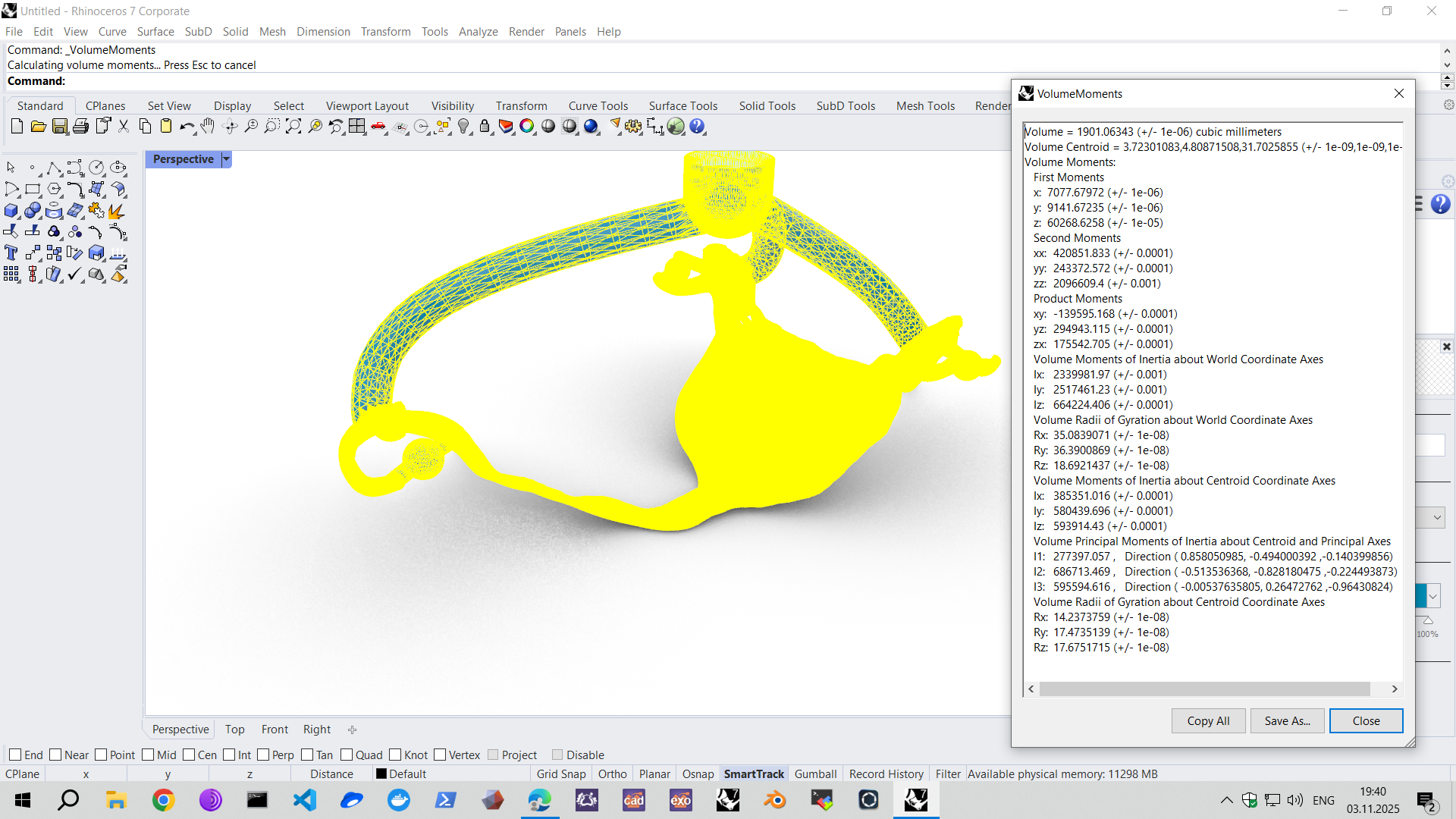 Weighing Model for Metal Calculation